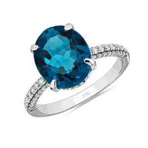 MW615 Bluntleaf Sapphire Ring