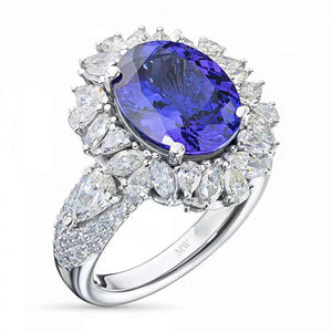 MW633 Matte Sapphire Ring
