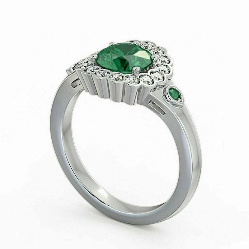 MW639 Happiness Emerald Ring